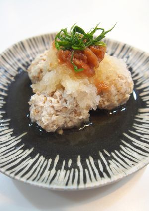 鶏団子の梅だれおろしがけ-レシピのメイン写真