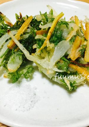 間引き人参葉のかき揚げ-レシピのメイン写真