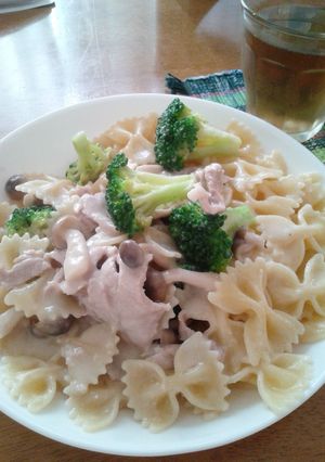 きのこと豚肉のクリームファルファレ-レシピのメイン写真