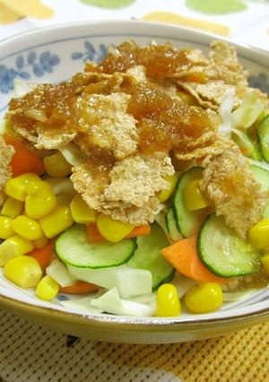 給食☆コーンフレークサラダ-レシピのメイン写真