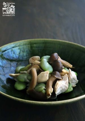 そら豆と鶏のささ身としめじのソテー-レシピのメイン写真