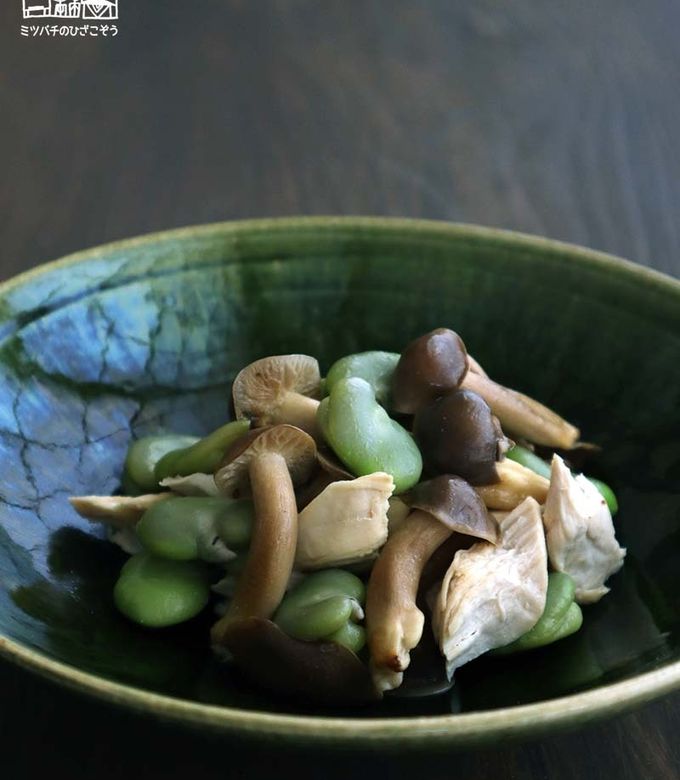 そら豆と鶏のささ身としめじのソテー-レシピのメイン写真