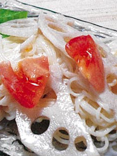 れんこんの素麺サラダ-レシピのメイン写真