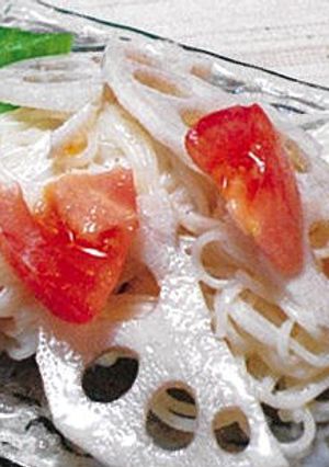 れんこんの素麺サラダ-レシピのメイン写真