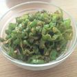 ししとうと青唐辛子の味噌炒め