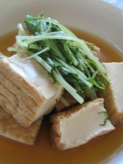 厚揚げと水菜の煮浸し-レシピのメイン写真