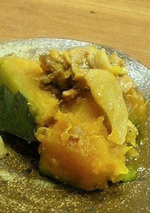 かぼちゃと豚肉の生姜煮-レシピのメイン写真