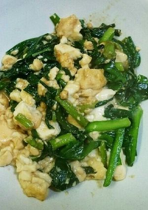 あっという間に☆ニラと豆腐の炒め物-レシピのメイン写真