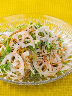れんこんと水菜のしゃきしゃきサラダ-レシピのメイン写真