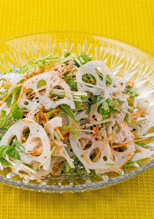 れんこんと水菜のしゃきしゃきサラダ-レシピのメイン写真