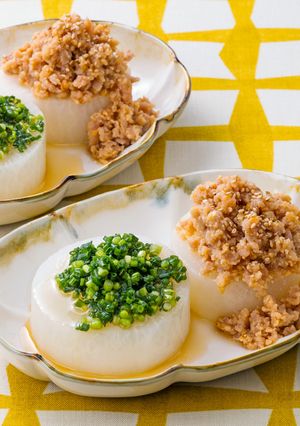 レンジで簡単！ふろふき大根肉みそ&ねぎ塩-レシピのメイン写真