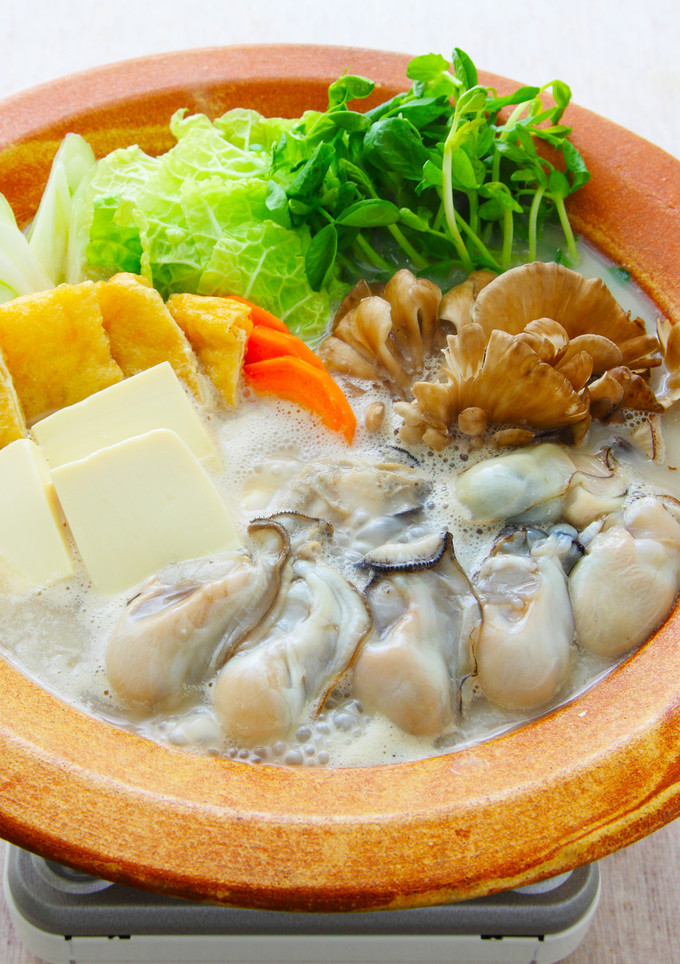 かきとまいたけのごま豆乳鍋-レシピのメイン写真