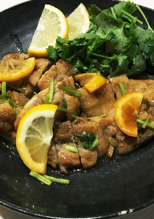 鶏肉のレモンソース パクチーとともに-レシピのメイン写真