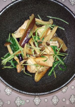 鶏と茄子の甘辛炒め-レシピのメイン写真