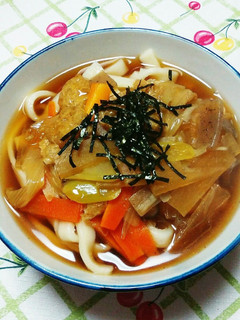 風邪引きさんにも♪けんちん風野菜うどん♪-レシピのメイン写真