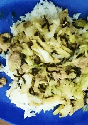 キャベツと塩昆布の豚丼-レシピのメイン写真
