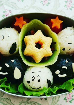 キャラ弁♪モノクロ♪スヌーピーのお弁当-レシピのメイン写真