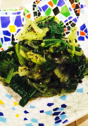 1分で簡単おかず！水菜の黒ごま和え☆-レシピのメイン写真