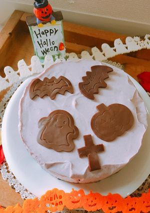 ハロウィンにさつまいもレアチーズケーキ-レシピのメイン写真
