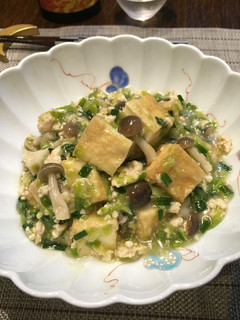 ご飯にかけて♡厚揚げの餃子あん煮込み-レシピのメイン写真