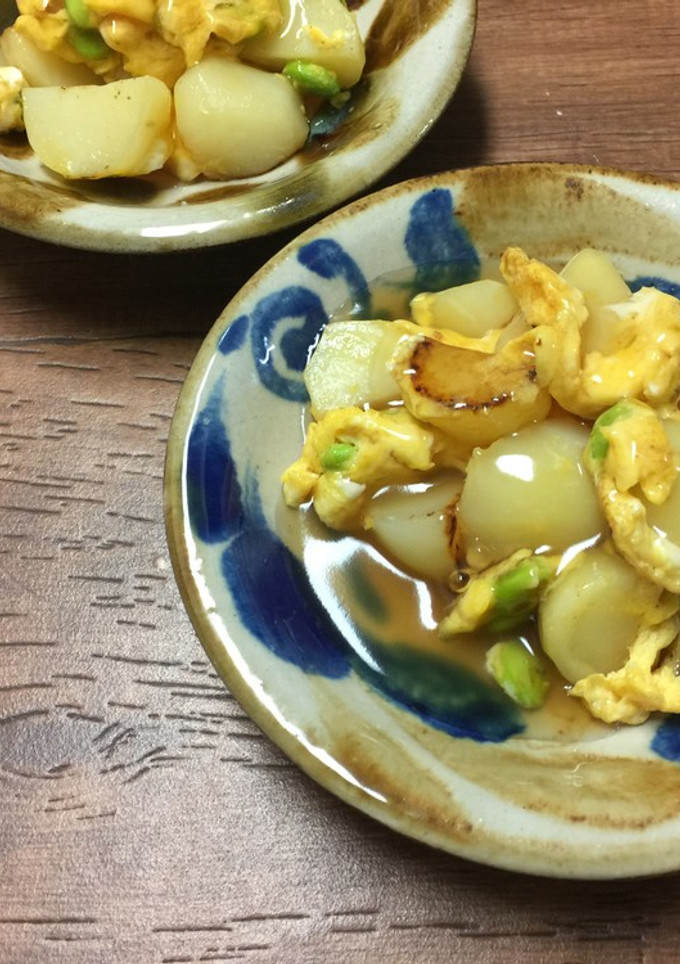 じゃがいもと枝豆の卵とじ 甘酢あんかけ♡-レシピのメイン写真