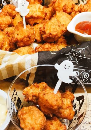 ハロウィンにも〜蓮根入りチキンナゲット-レシピのメイン写真