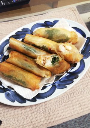 揚げ焼きヘルシーはんぺん海老春巻き-レシピのメイン写真