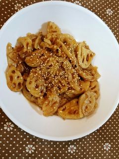 お店の味☆シャキシャキ甘辛れんこんごぼう-レシピのメイン写真