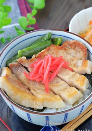 簡単！豚ロース厚切りで＊チャップ丼-レシピのメイン写真
