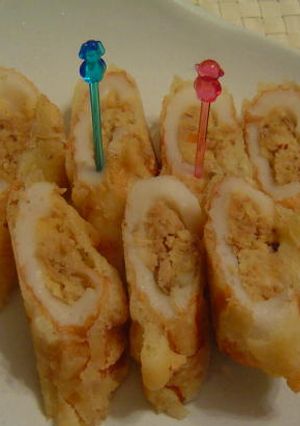 ★ちくわのおから&鯖そぼろ詰め揚げ★-レシピのメイン写真