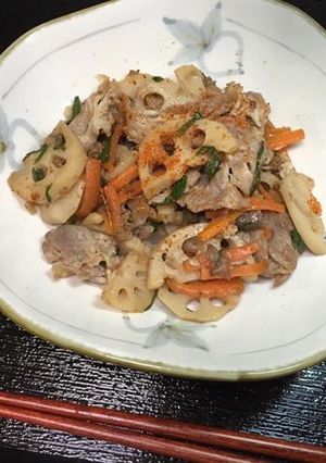 れんこんのバタぽん炒め-レシピのメイン写真