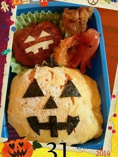 簡単キャラ弁!!ハロウィン用ジャック弁当-レシピのメイン写真