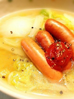 くったり白菜とウインナーのホッコリスープ-レシピのメイン写真