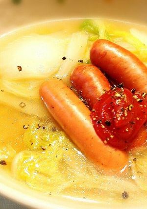 くったり白菜とウインナーのホッコリスープ-レシピのメイン写真