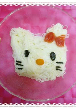 簡単！キティーちゃん♥そうめんデコ♥-レシピのメイン写真
