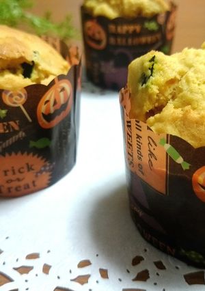 ハロウィンにも♪ダブルかぼちゃマフィン-レシピのメイン写真