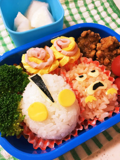 簡単!唐揚げ*ウルトラマン弁当*-レシピのメイン写真