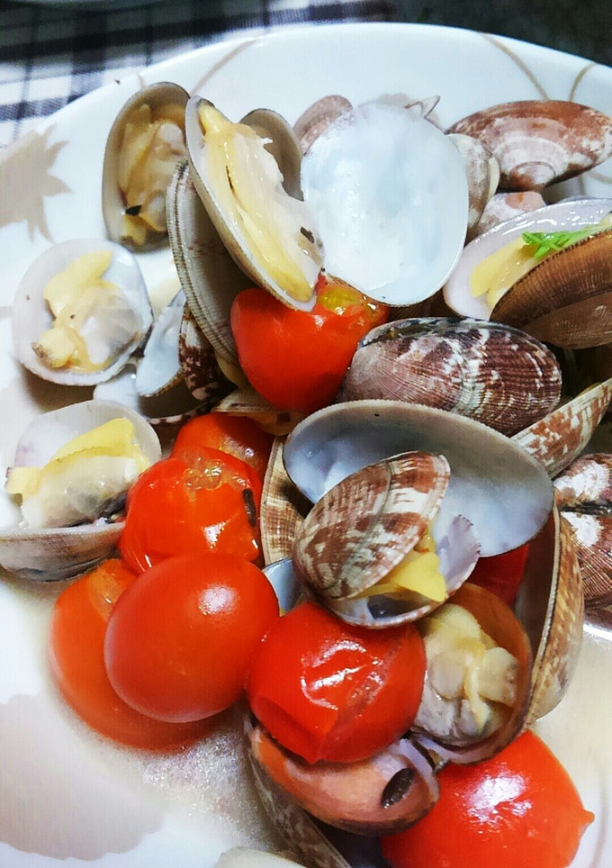 アサリとプチトマトの酒蒸し-レシピのメイン写真