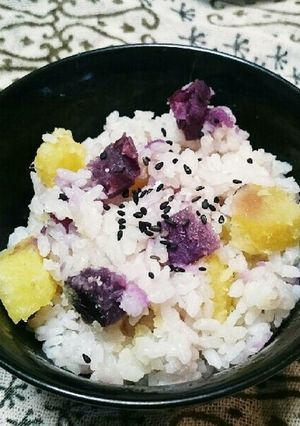 カラフル紫芋入りさつまいもご飯-レシピのメイン写真