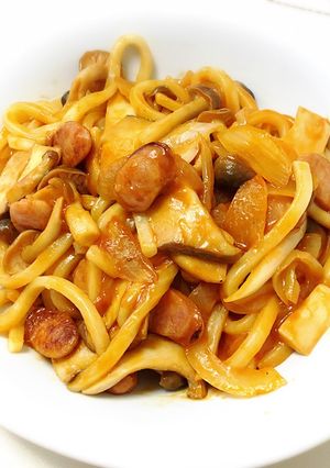 即席！冷凍うどんdeナポリタン♪-レシピのメイン写真