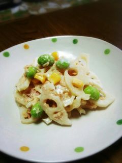 シャキシャキれんこんのツナマヨサラダ-レシピのメイン写真
