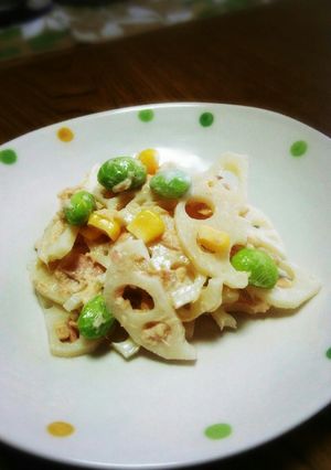 シャキシャキれんこんのツナマヨサラダ-レシピのメイン写真