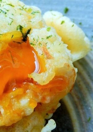 卵の黄身の醤油漬け天ぷら-レシピのメイン写真