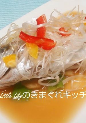 いしもち(白身魚）の中華蒸し風-レシピのメイン写真