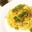鯖缶で♪トマト&バジルのパスタ