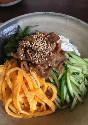 素麺でピビンメン-レシピのメイン写真