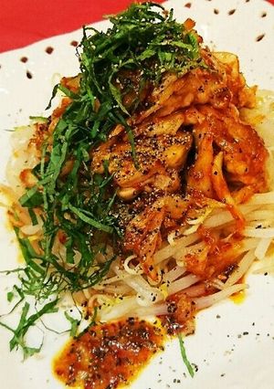 大葉香る～鶏肉の簡単♪旨辛キムチ炒め☆-レシピのメイン写真