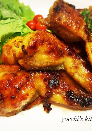手羽先☆はんぺんバーグの照り焼きチキン-レシピのメイン写真