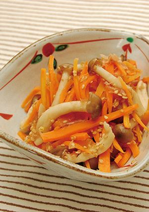 レンジで簡単！人参としめじの白だし和え物-レシピのメイン写真