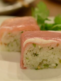 生ハムとパクチーの押寿司-レシピのメイン写真